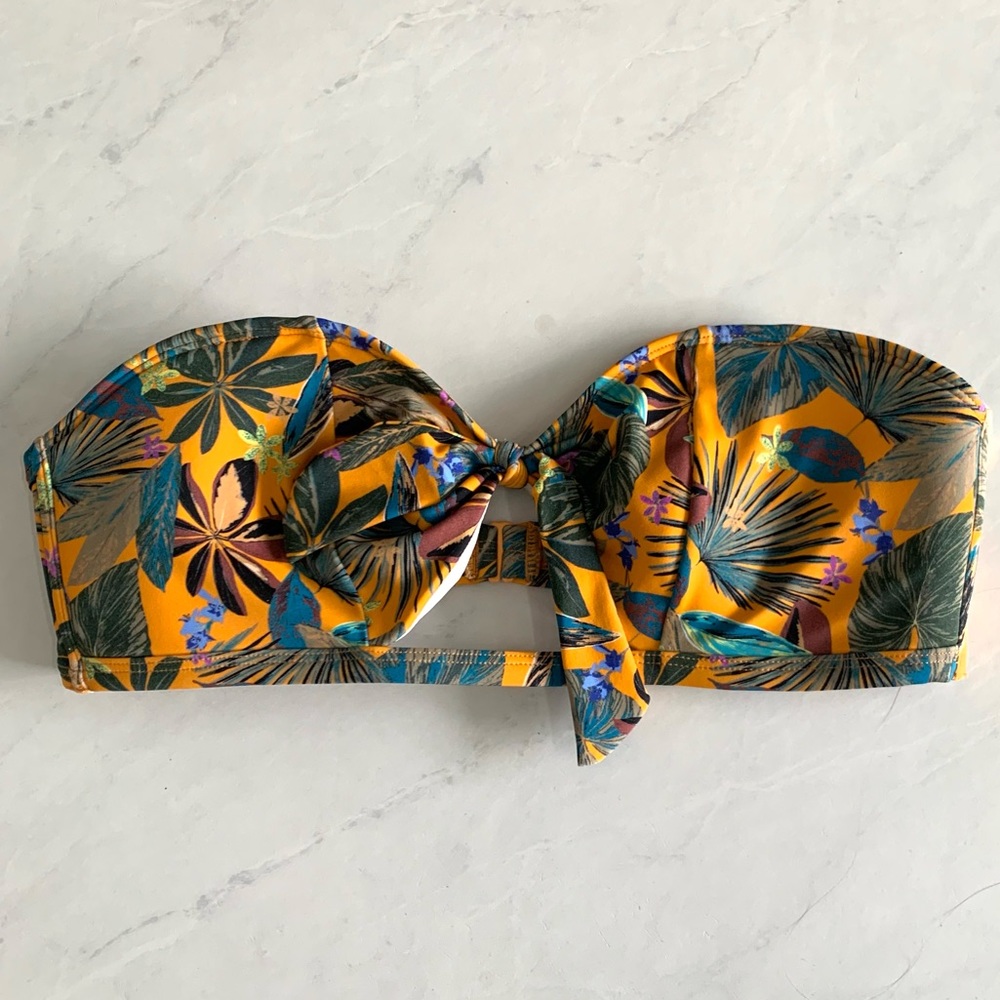 Urban Outfitters Out From Under Tropical Keyhole Cut Out Bandeau Bikini Top
